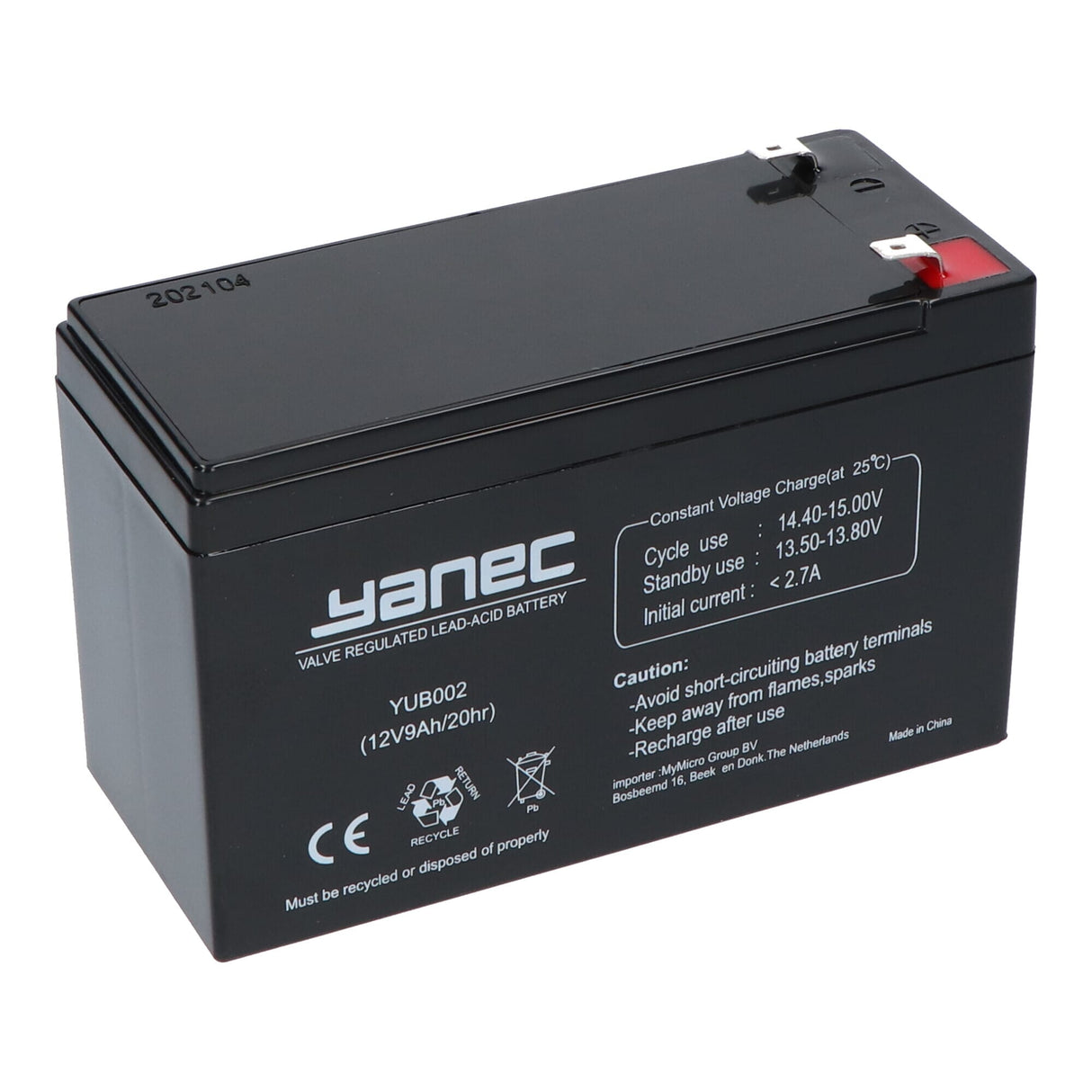 Yanec blybatteri 12v 9ah