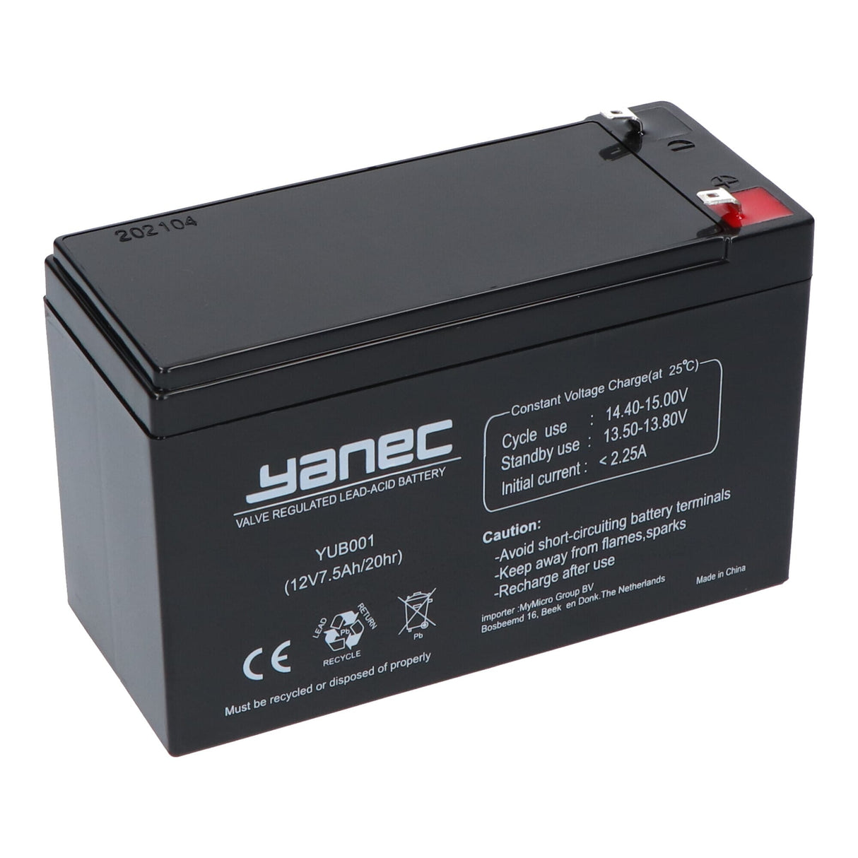Yanec Blei Akku 12 V 7,5AH