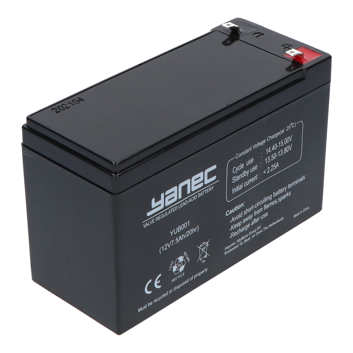 Yanec Blei Akku 12 V 7,5AH