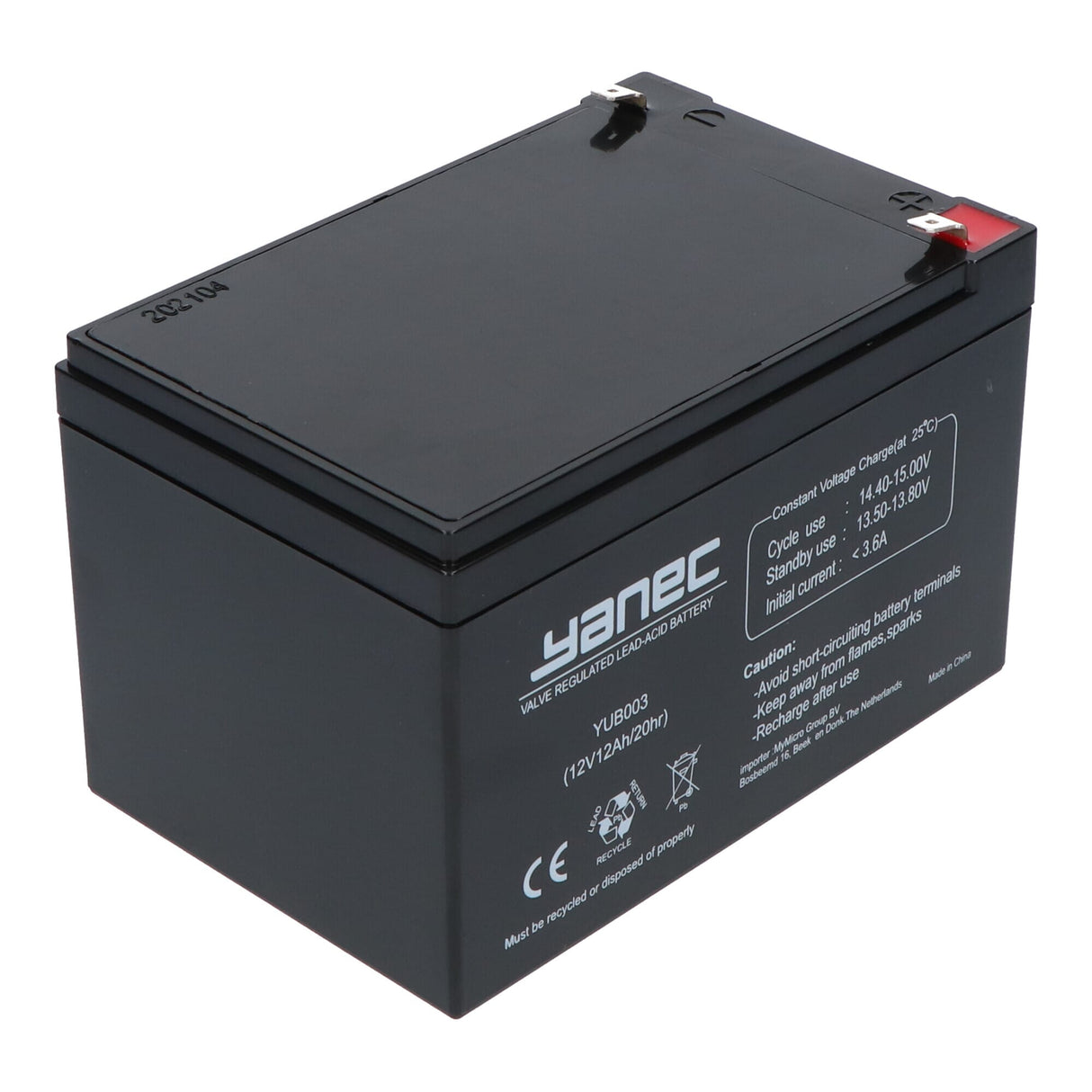 Batteria di piombo Yanec 12V 12AH