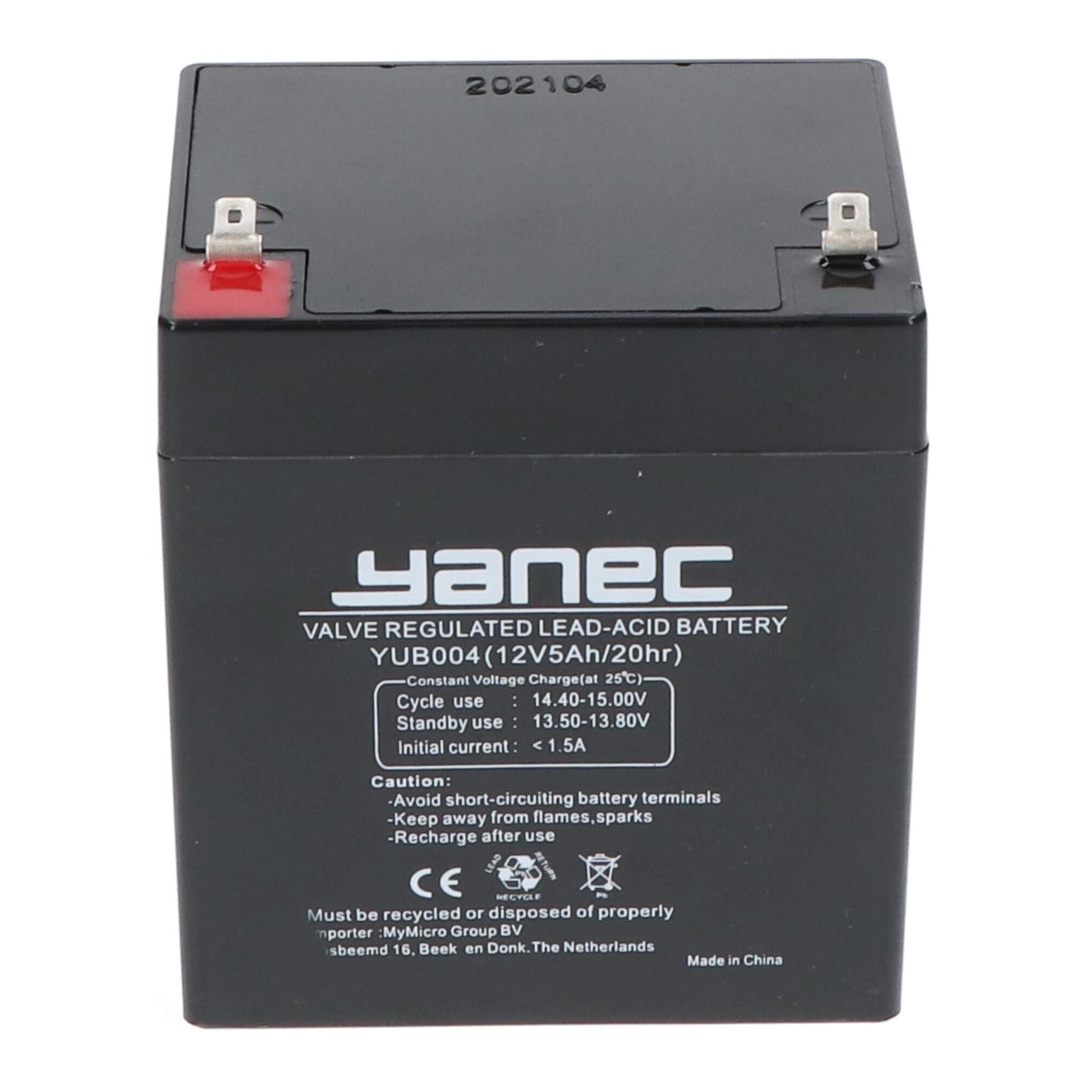 Batteria di piombo Yanec 12V 5AH