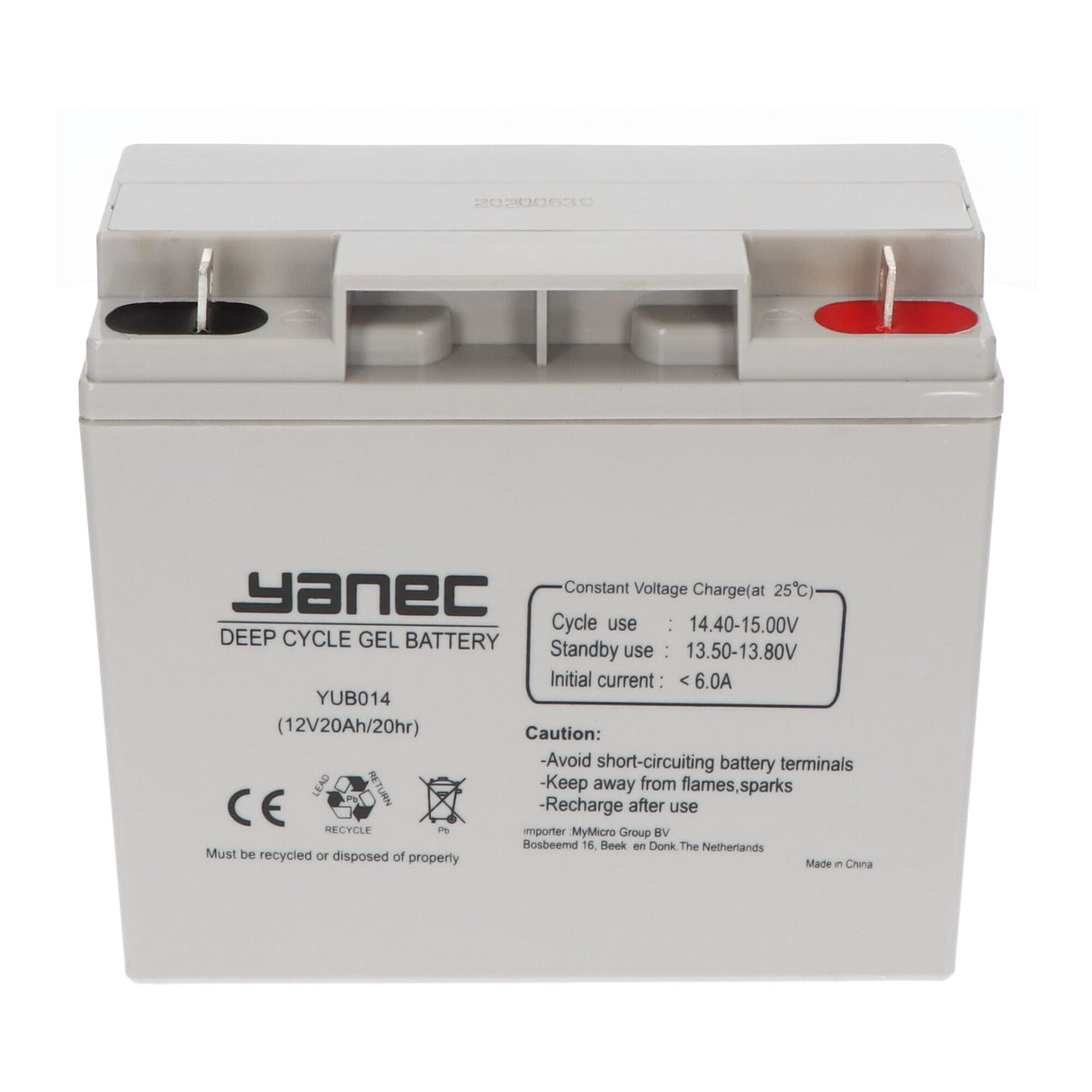 Yanec -Gel -Batterie 12V 20AH