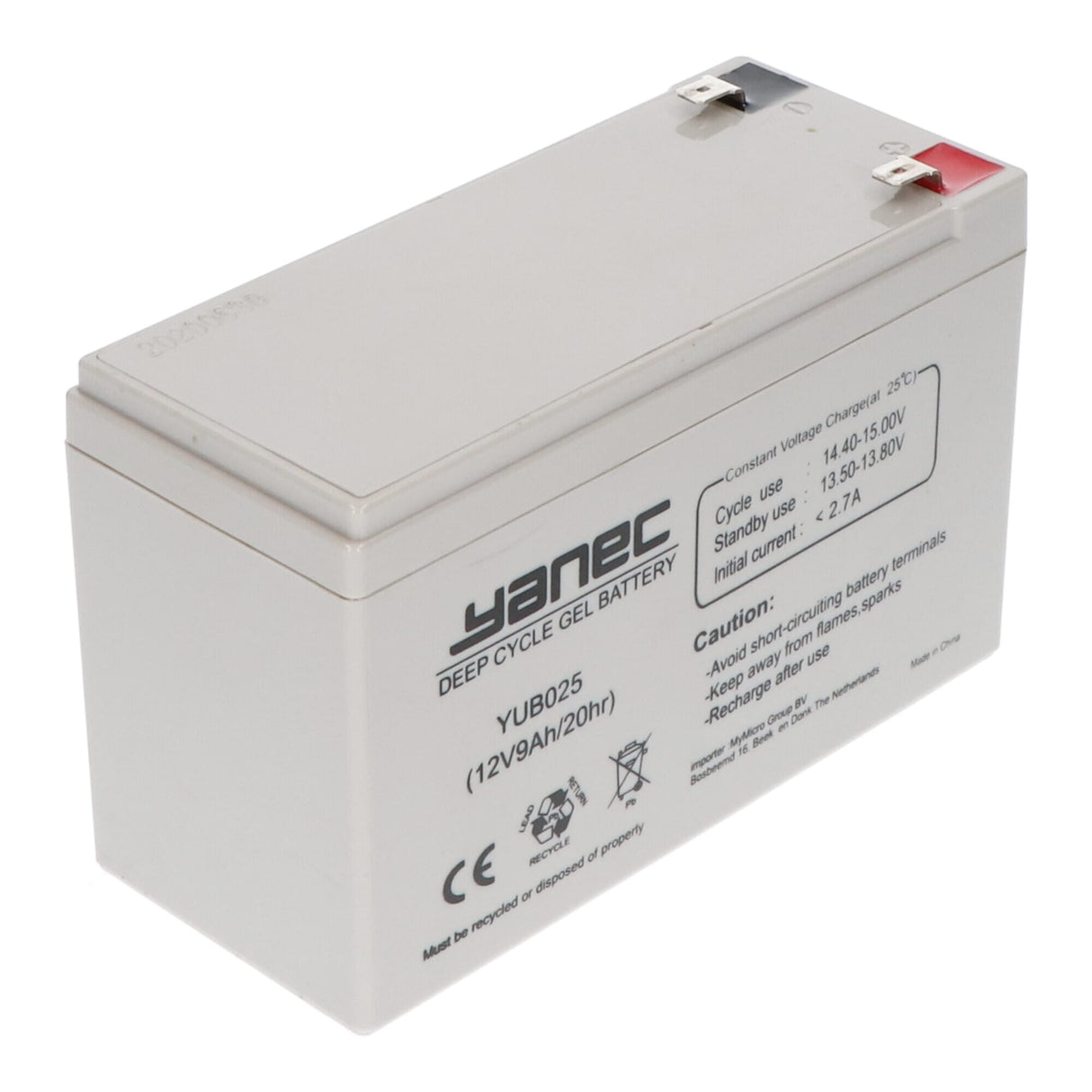 Yanec -Gel -Batterie 12V 9AH
