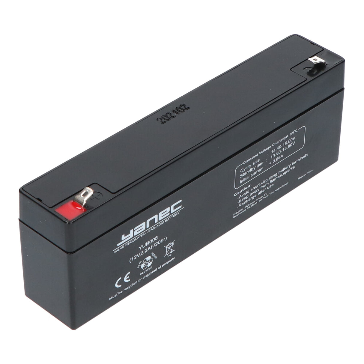 Batteria di piombo Yanec 12V 2.2Ah