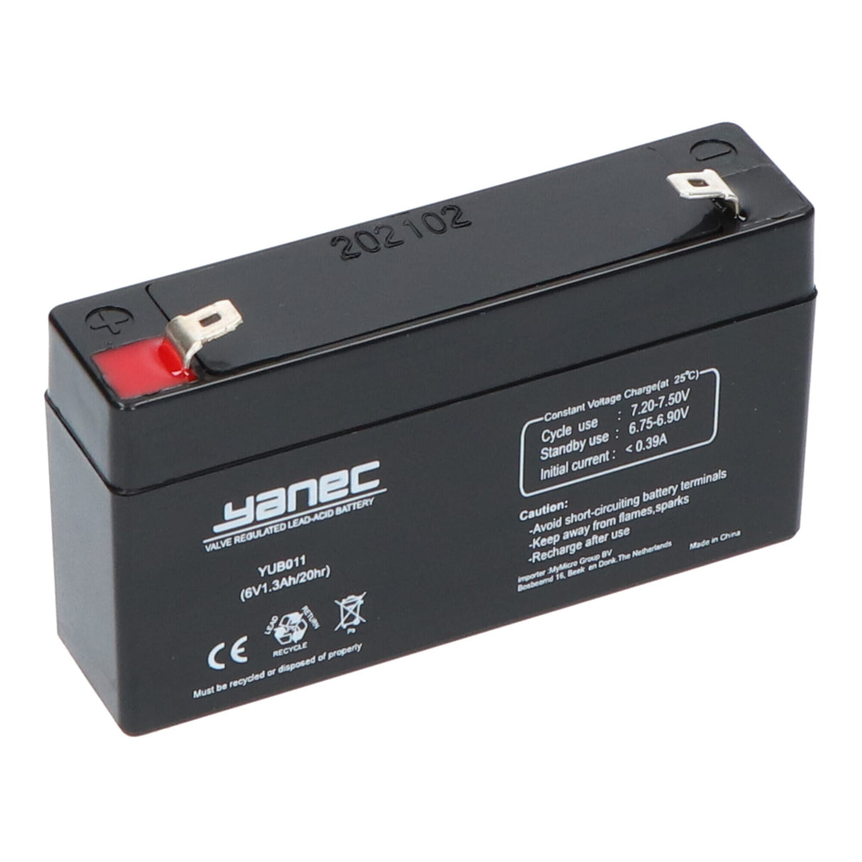 Batterie de plomb yanec 6V 1,3h