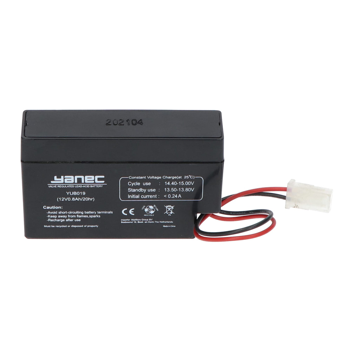 Yanec blybatteri 12v 0,8ah