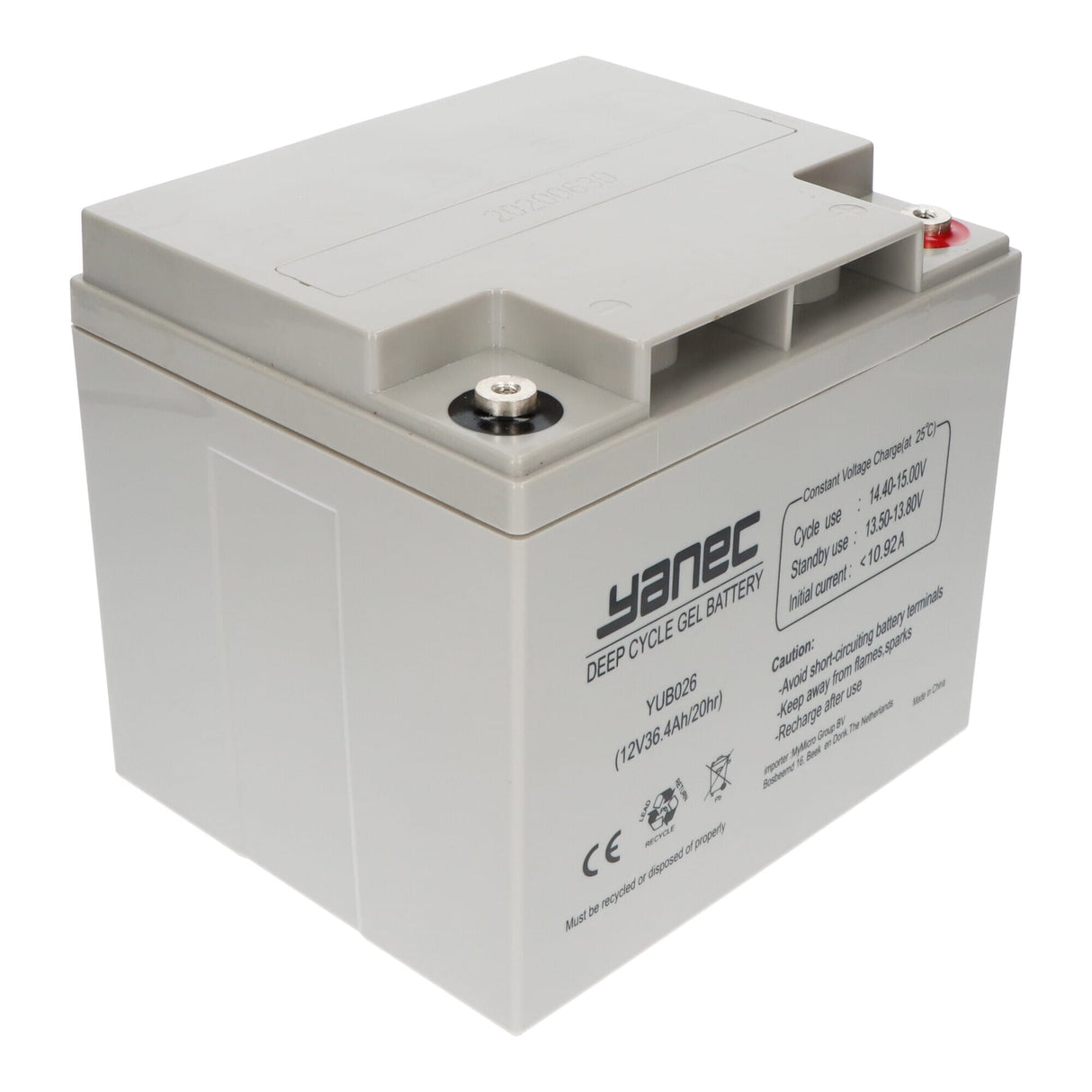 Yanec -Gel -Batterie 12V 36,4AH