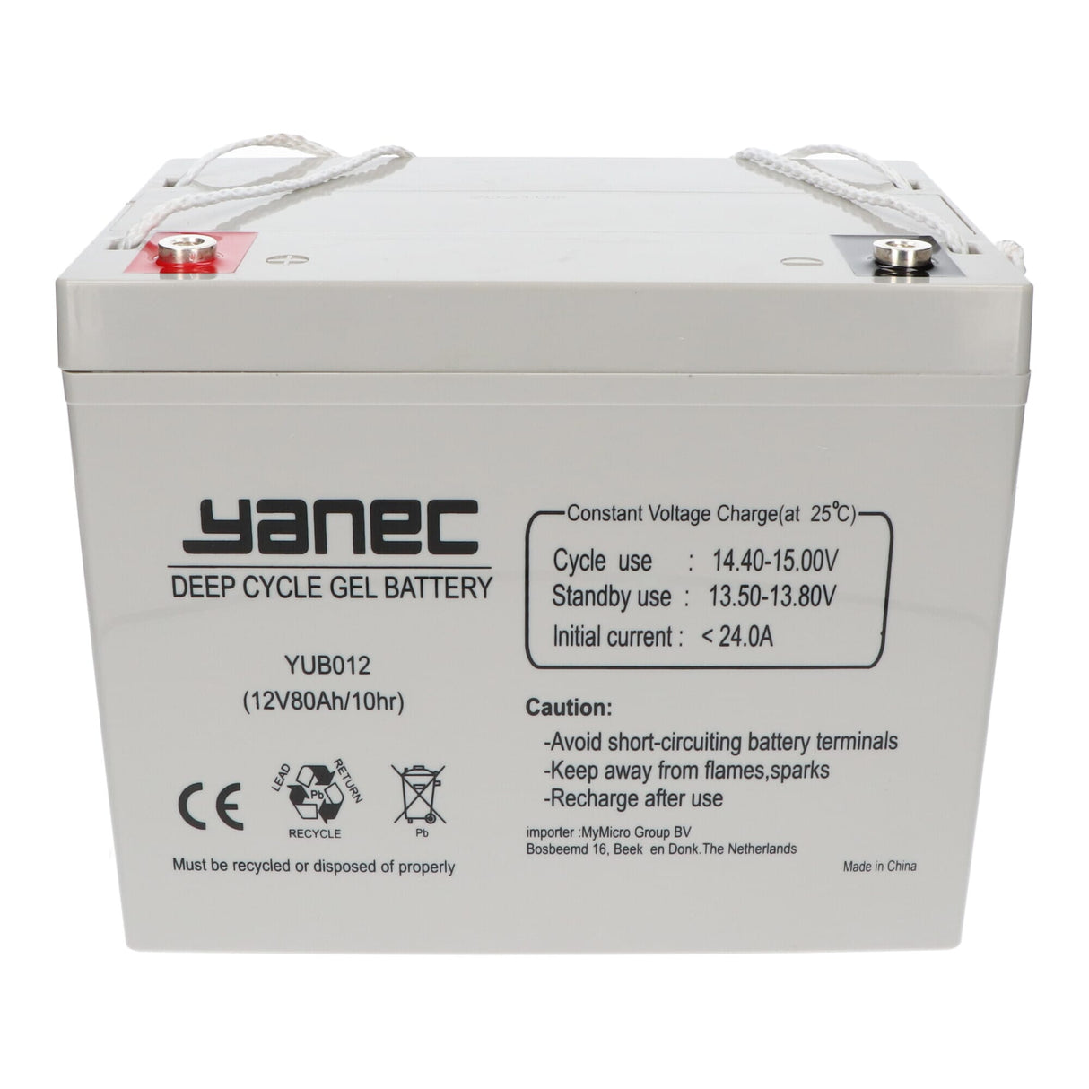 Yanec gel Batterie 12v 80h
