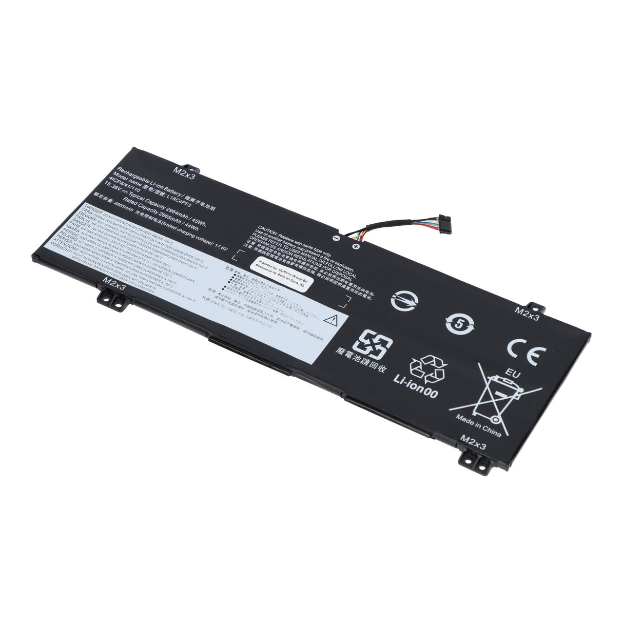Batterie d'ordinateur portable de remplacement 2850 mAh