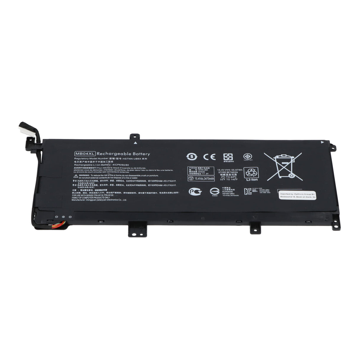 Náhradní notebook baterie 3400 mAh