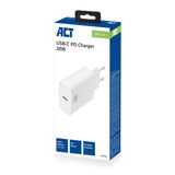 ACT USB-C charger, 1-port, 20W, Power Delivery, White