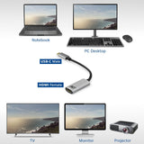 Handle USB-C til HDMI kvinnelig adapter, 4K