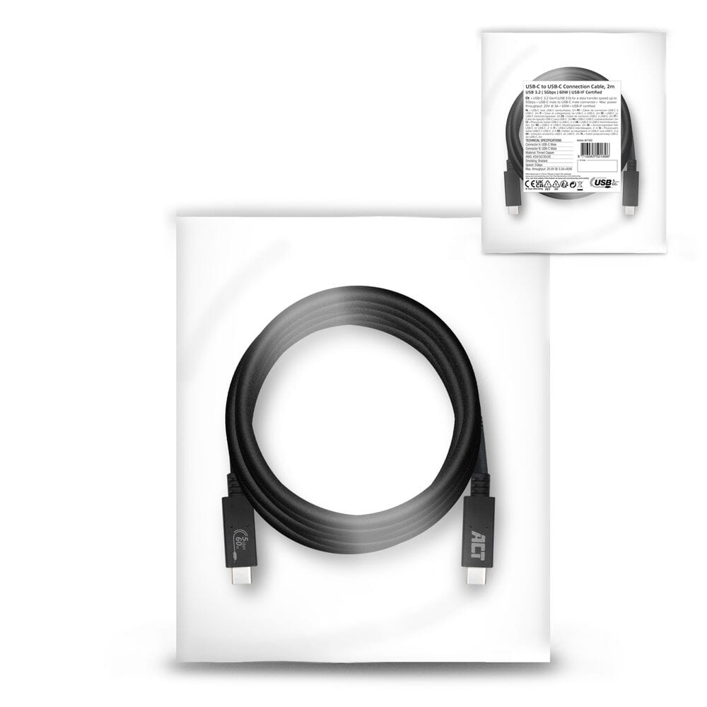 ACT USB 3.2 Gen1 Verbindungskabel C männlich - c männlich 2 m