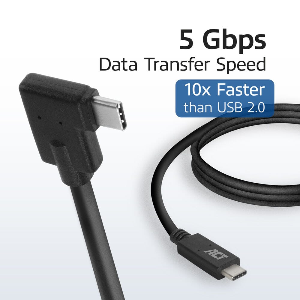 ACT USB 3.2 Gen1 Cable de conexión C Masculino - C Macho (reloj) 2m