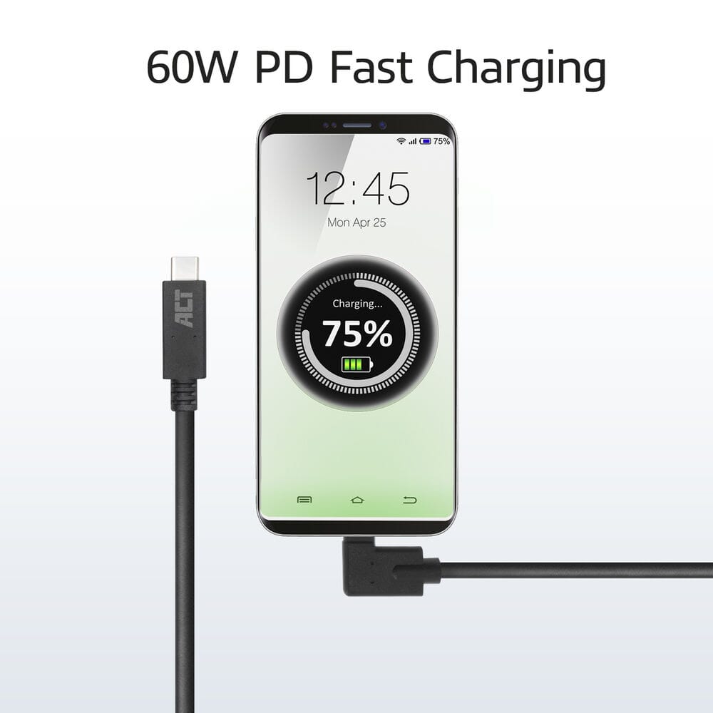 ACT USB 3.2 Gen1 Cable de conexión C Masculino - C Macho (reloj) 2m