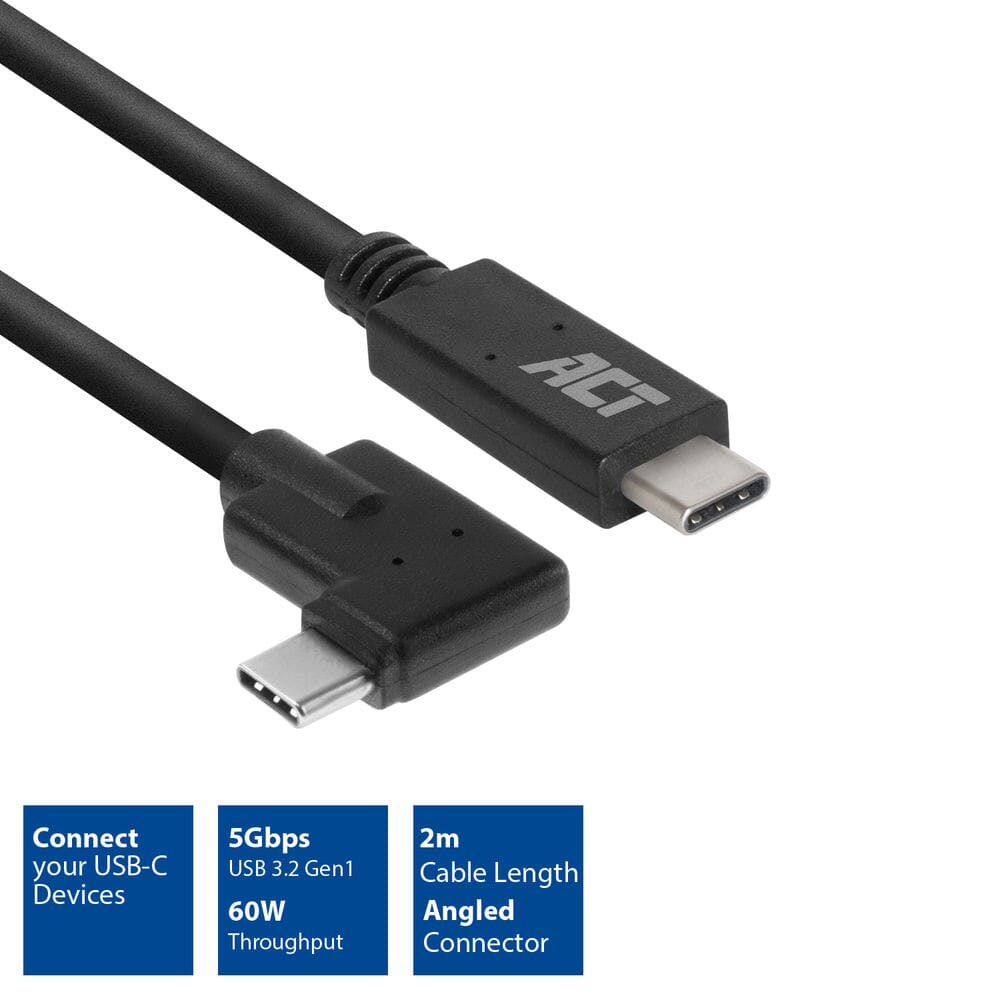 ACT USB 3.2 Gen1 Cable de conexión C Masculino - C Macho (reloj) 2m