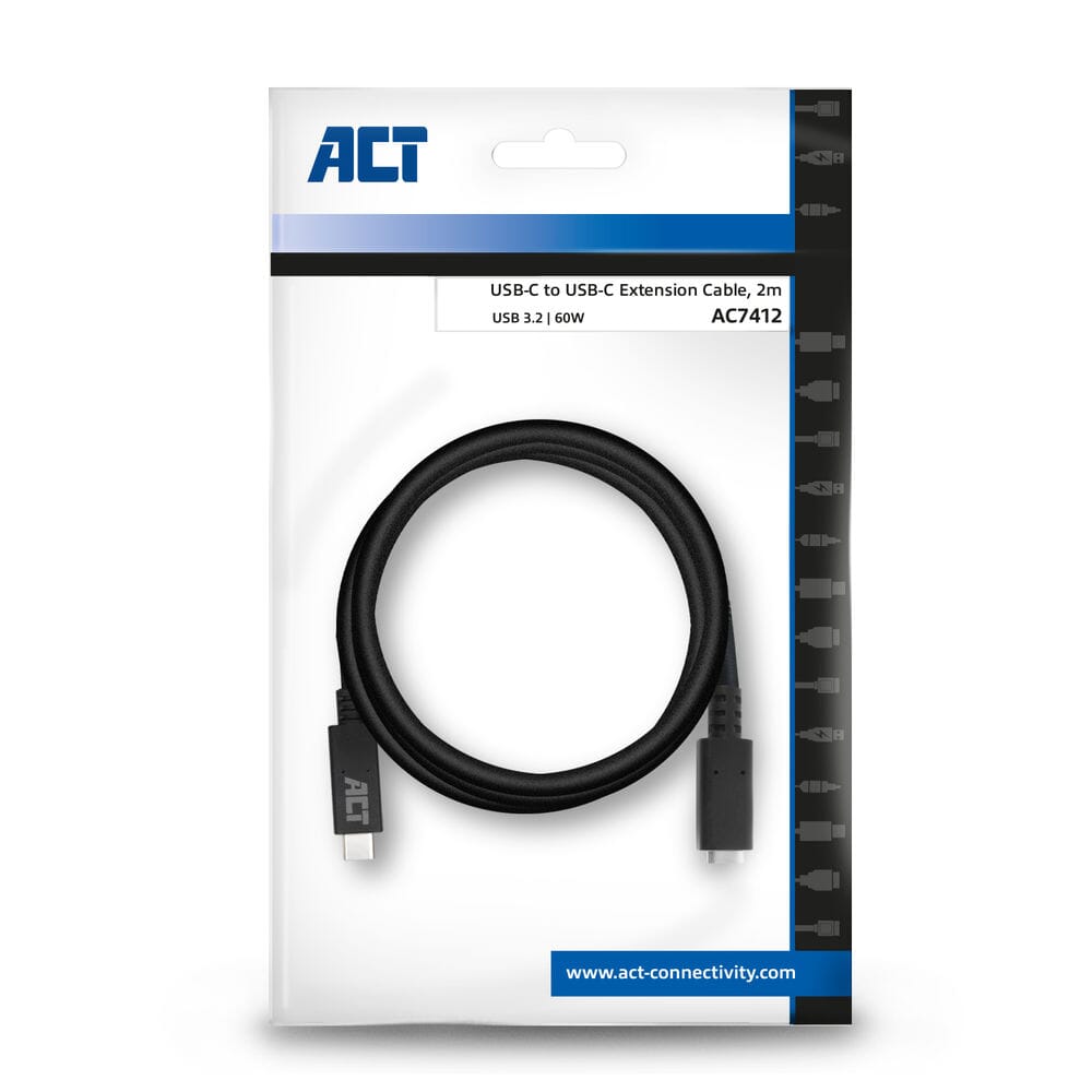 Agir USB 3.2 Gen1 Extension Cable C mâle - C femelle 2 m