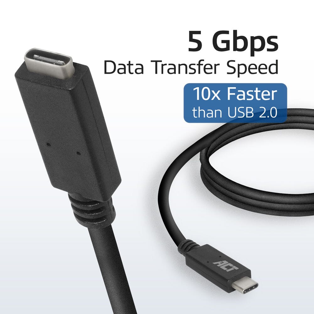Agir USB 3.2 Gen1 Extension Cable C mâle - C femelle 2 m