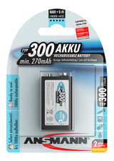 Ansmann nimh baterija 9 volt e blok tipa 300 maxe 1er pretisni omot