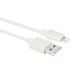 Handle USB A til lynbelastning og datakabel 1m nylon - Hvid