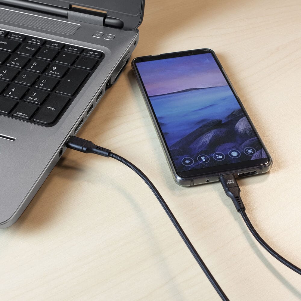 Act USB-C mâle à USB-C MALE LAAD et Câble de données 1M Nylon