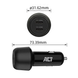 ACT 2-VOORTS USB-C rask ladningsbillader 45W