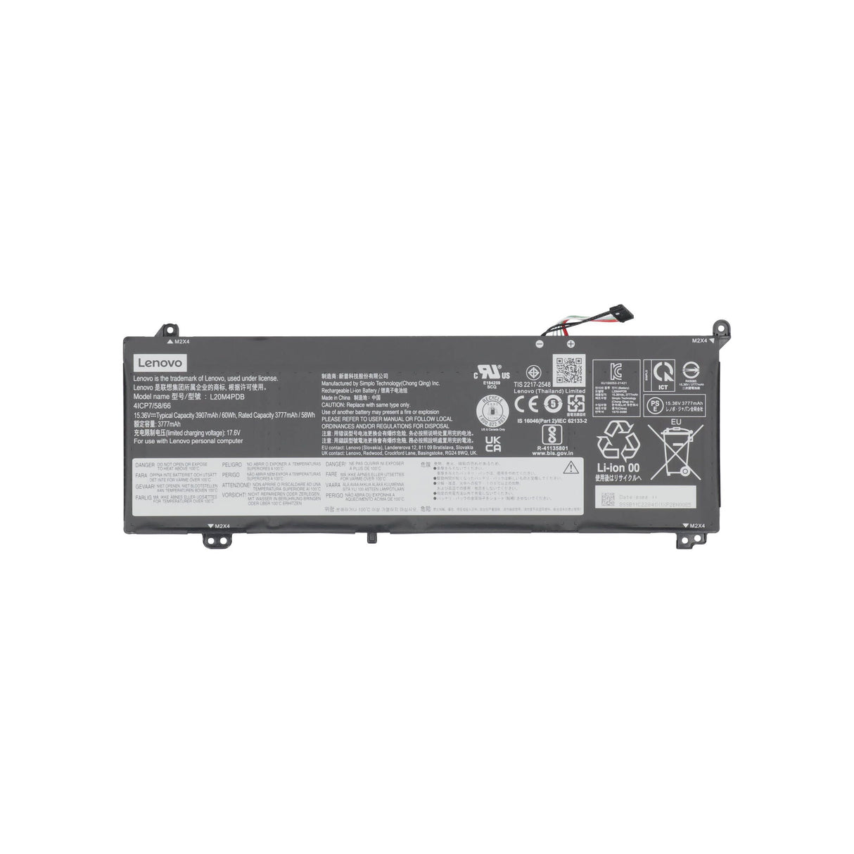 Lenovo laptop battery 3770 mah