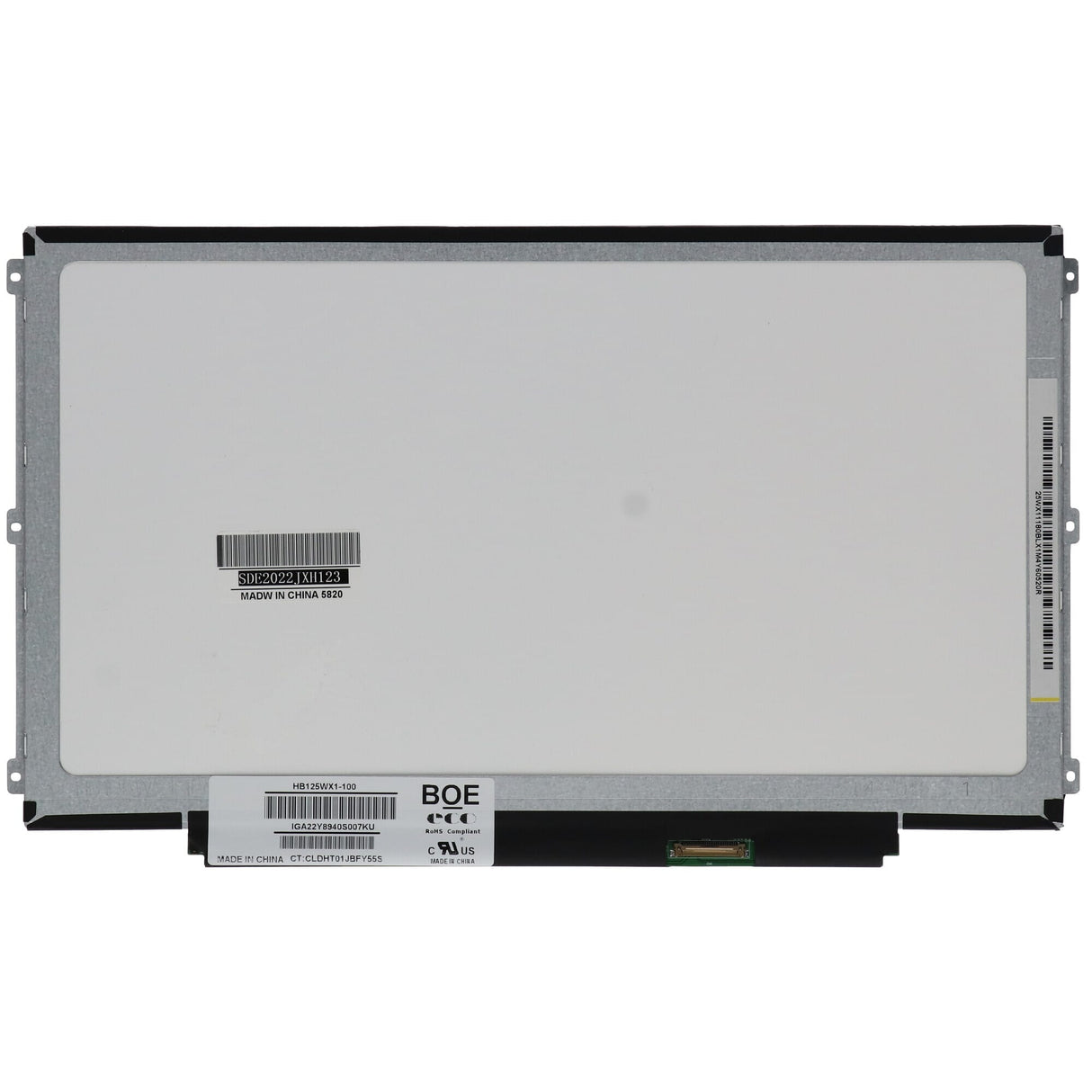 Écran LCD OEM 12,5 pouces 1366x768 MAT 30pin EDP