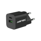 Yanec Compact Gan Lader USB-A USB-C 30W