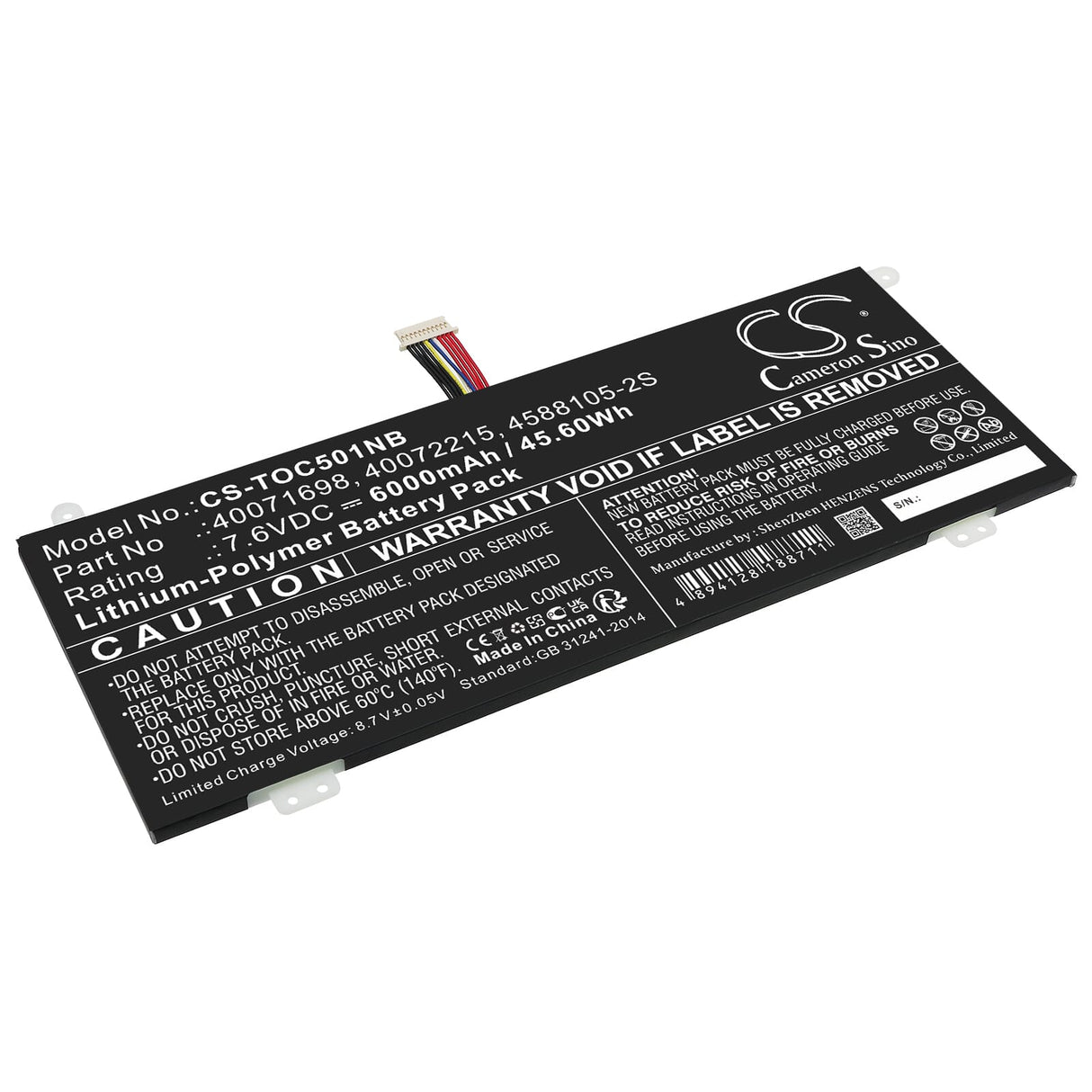 Udskiftning af bærbar batteri 6000mAh