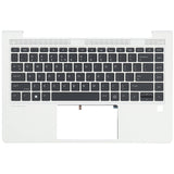 HP Laptop -tangentbord qwerty US + toppskydd, bakgrundsbelyst -Silver