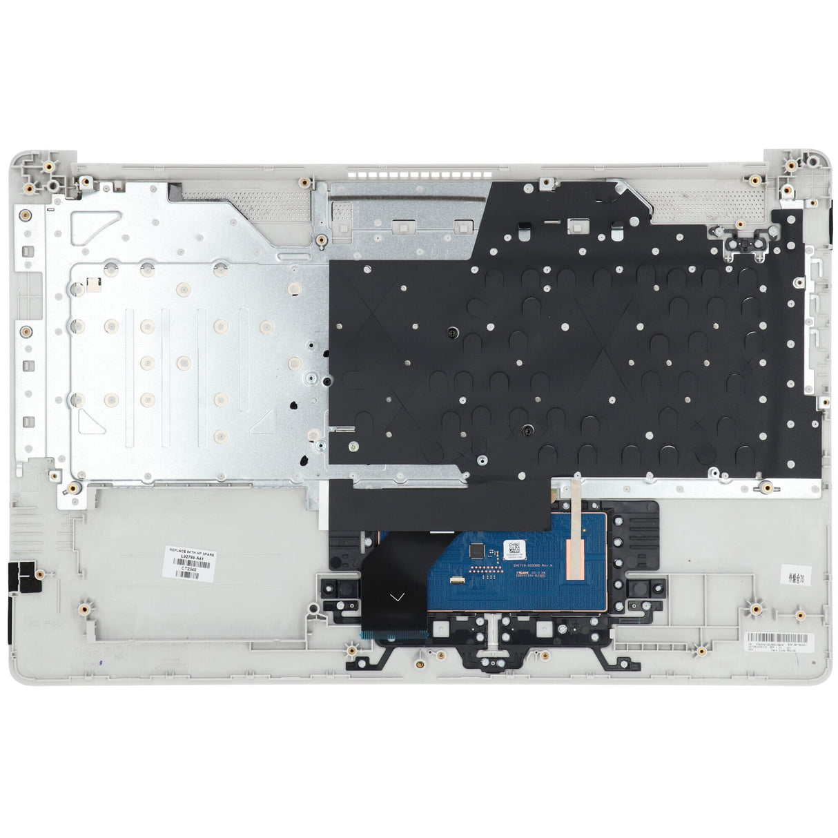 Hp bærbar tastatur azerty be + topcover - sølv