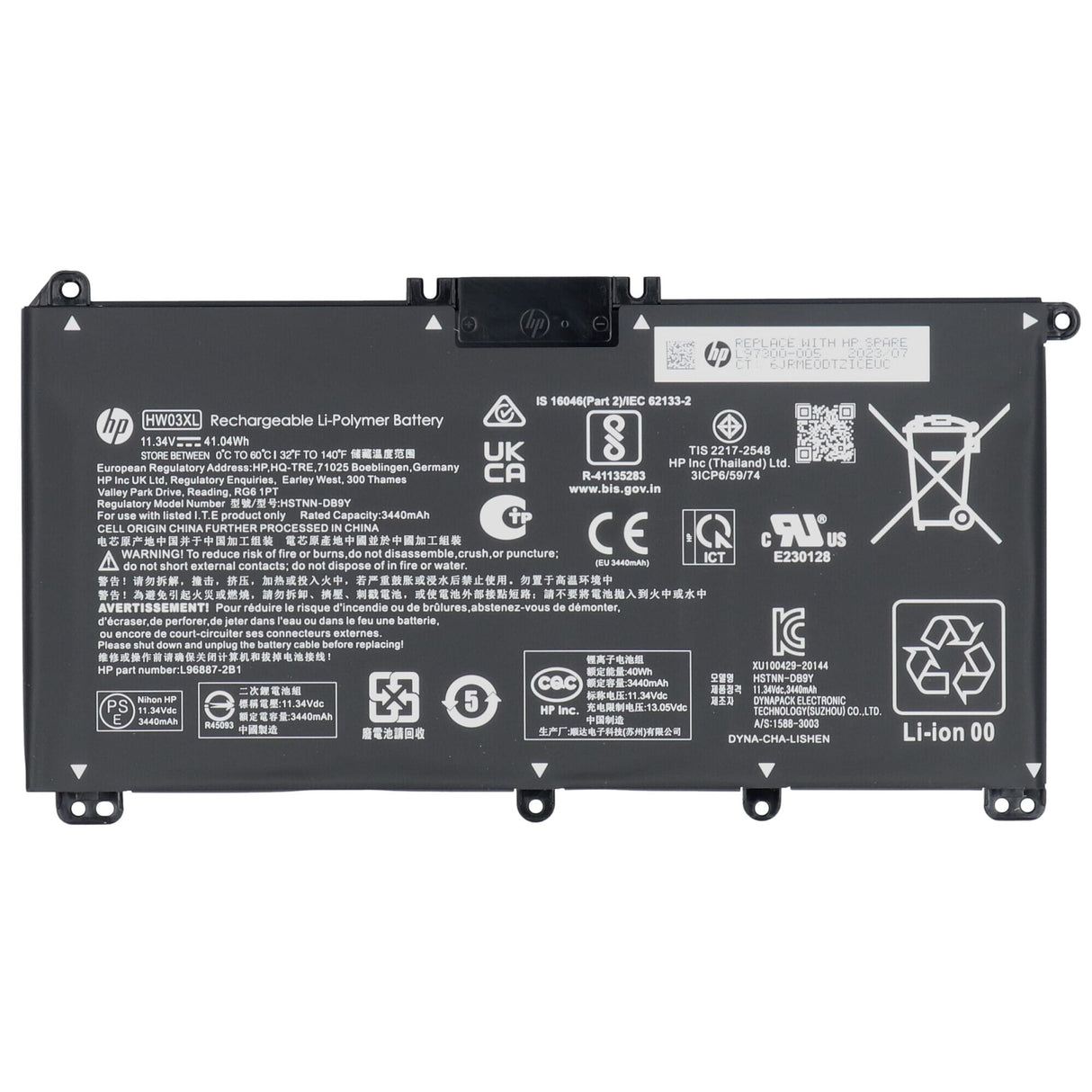 HP notebook baterie 3440 mAh