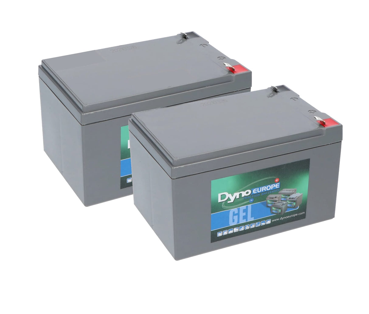 Dyno europe dyno gel accu 12v 12ah vervangingsset (excl. kabels)
