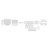 AKT -tilslutningsmuligheder USB Hub 7 Port med Aanen Out Switch