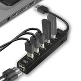 AKT -tilslutningsmuligheder USB Hub 7 Port med Aanen Out Switch