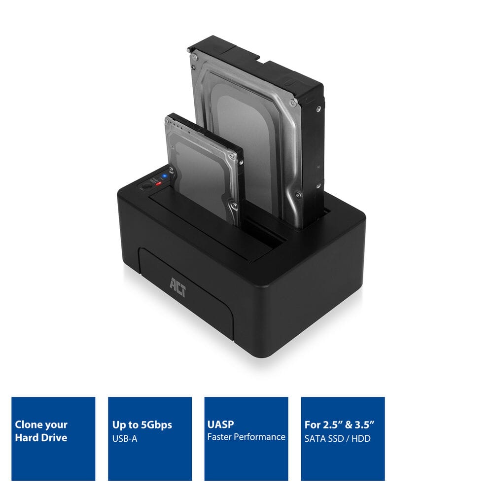 ACT 2,5 et 3,5 pouces SATA DIAL DISK DISQUE USB 3.2 GEN1