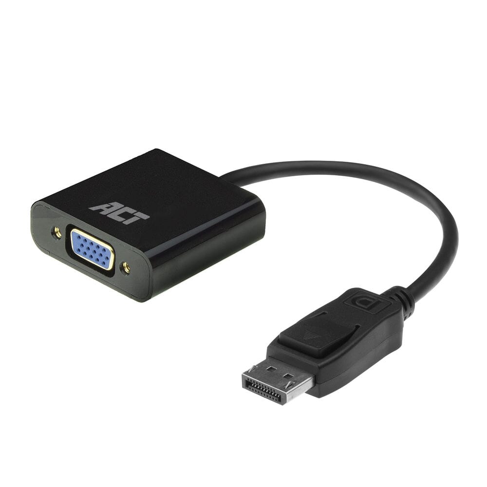 Handle DisplayPort til VGA kvinnelig adapter, zip pose