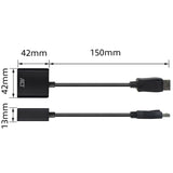 Handle DisplayPort til VGA kvinnelig adapter, zip pose