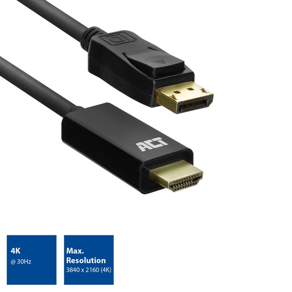 Handle displayport mann til HDMI mannlig adapterkabel, 1,8 m