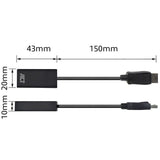 Act DisplayPort til HDMI kvindelig adapter, 4K, Zip Bag
