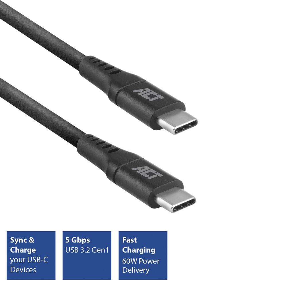ACT USB 3.2 Gen1 Loading and data cable C Male - C Male 1 meter