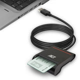 Act externe usb 2.0 smartcard eid kaartlezer, zwart