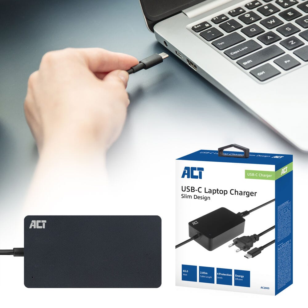 ACT USB-C Lapto chart with Power Delivery Profiles 65W