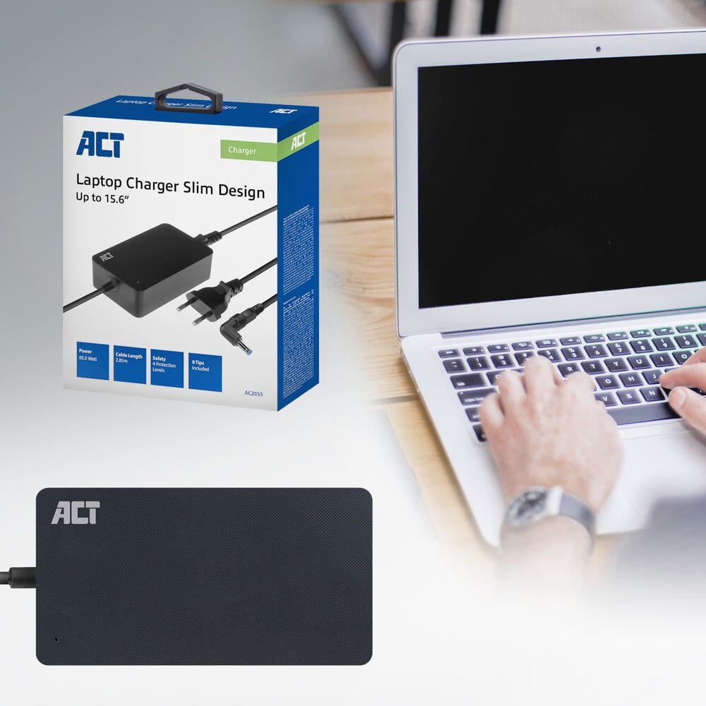 ACT COPE LAPTOoler 65W (for bærbare datamaskiner opp til 15,6 tommer)