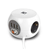 ACT Square Socket (PDU) mit 3 Sockets Typ F 1,5 m