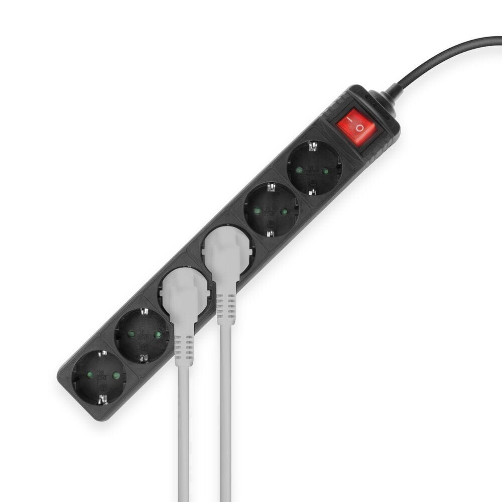 ACTIONNEMENT ACTIVER avec un interrupteur lumineux, 6 douilles, 3 m