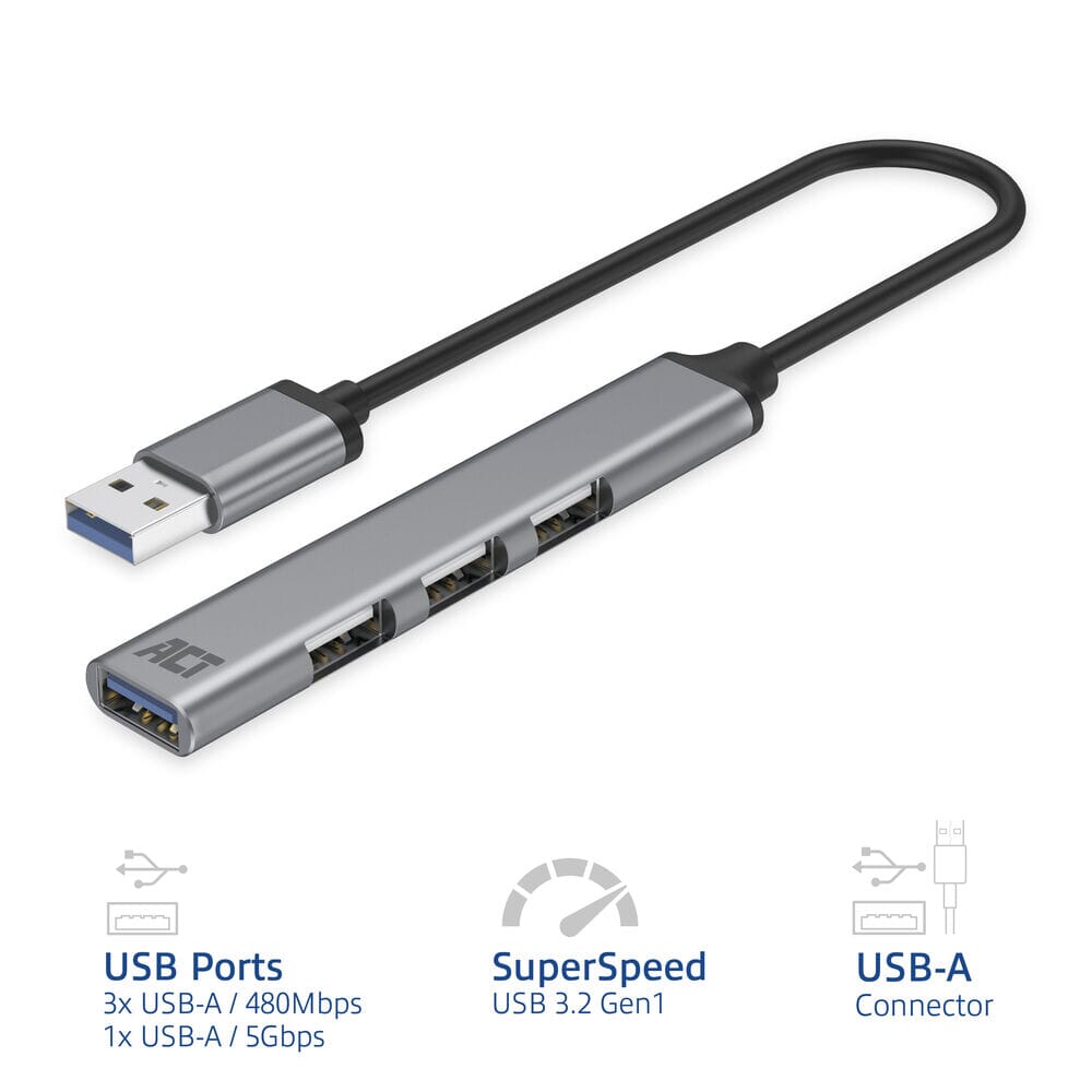 ACT USB-A HUB 3.0, 4 Port USB-A