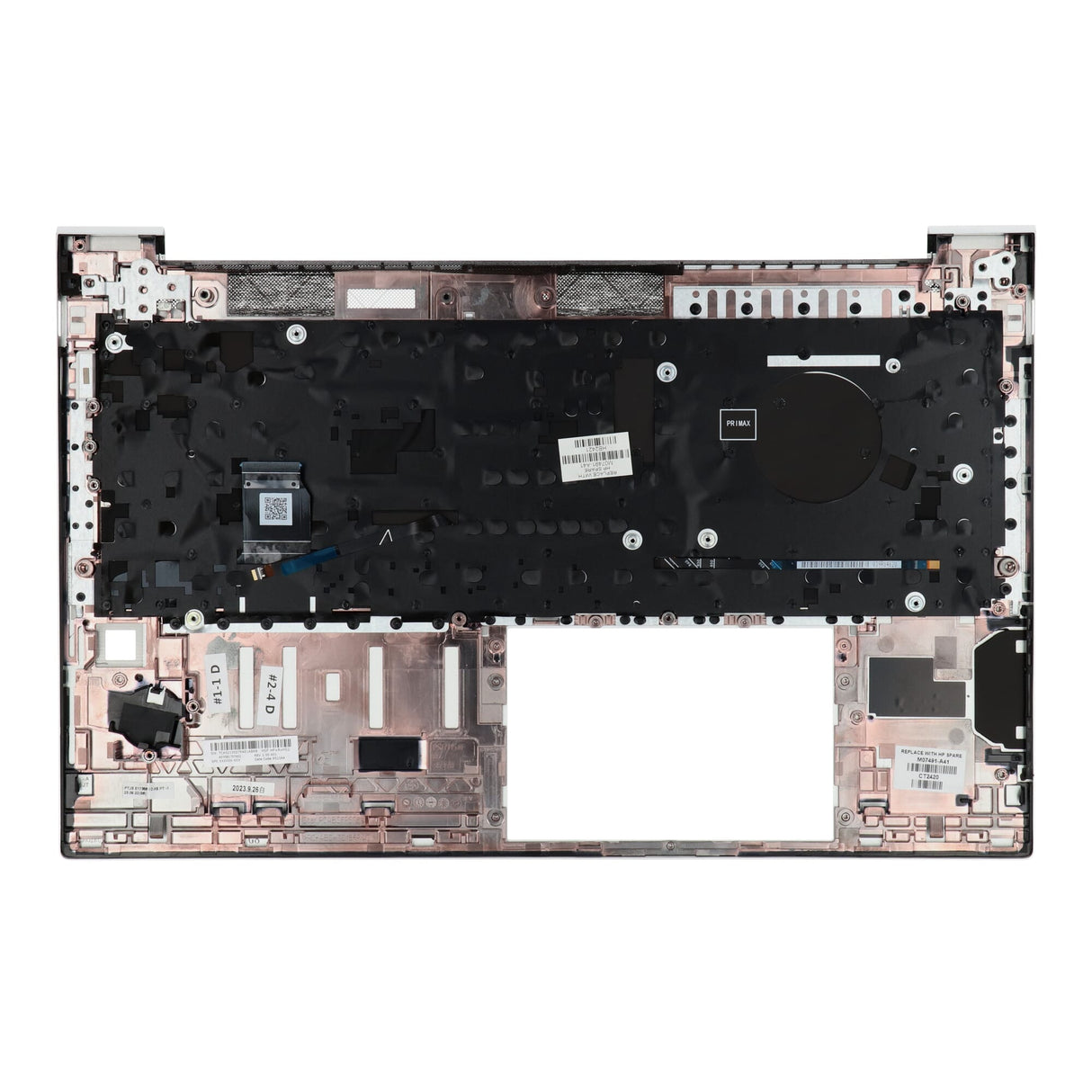 HP Laptop -tangentbord Azerty Be + Top Cover, BL - Silver