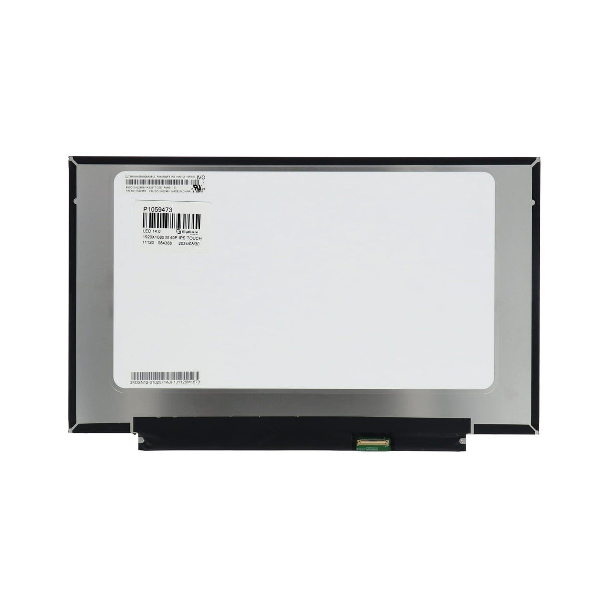 OEM 14,0 tommer LCD -skærm 1920x1080 MAT, 40 pin 20mm, IPS, Touch